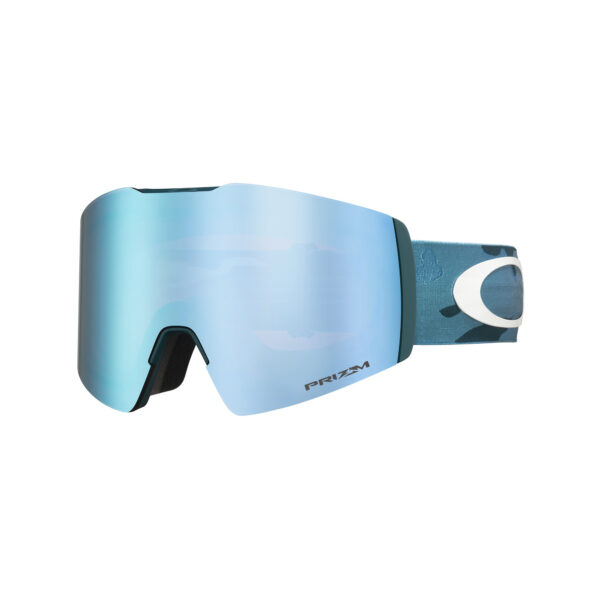 گاگل و عینک اسکی  اوکلی مدل File line  آبی با بند چریکی آبی XL